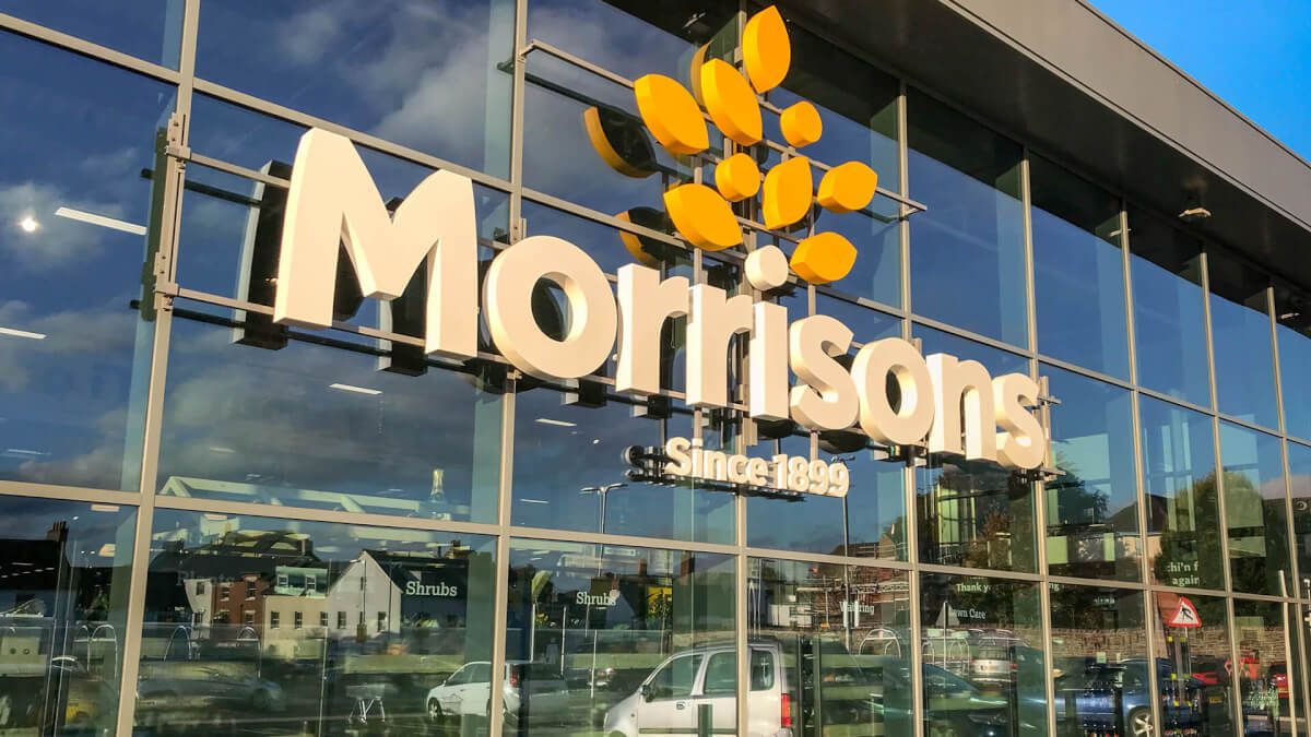 Curtain walling glazed frontage for a Morrisons store
