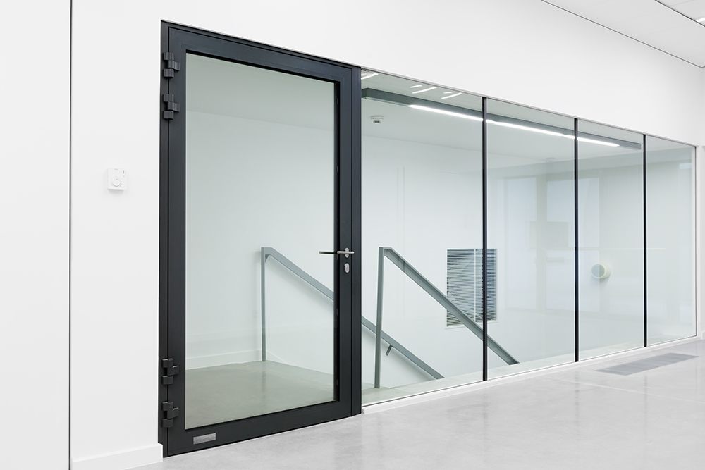 Fire shutter installed to compartmentalise a retail unit